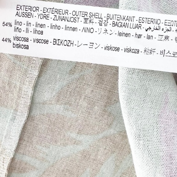 Zara NWT Tropical PRINTED LINEN BLEND MAXI Skirt Size S - Picture 5 of 5